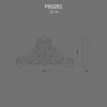 P8028S Types of polyurethane wall ornaments and decorations