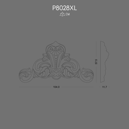 P8028XL Types of ornaments and wall decorations in polyurethane with decorative patterns