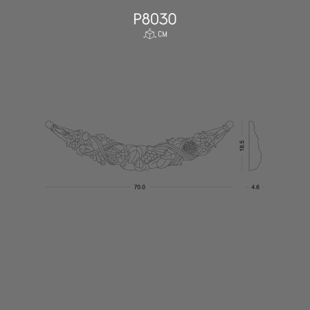 P8030 Models of ornaments and wall decorations in polyurethane