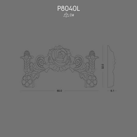 P8040L Production of ornaments and wall decorations in polyurethane with decorative patterns