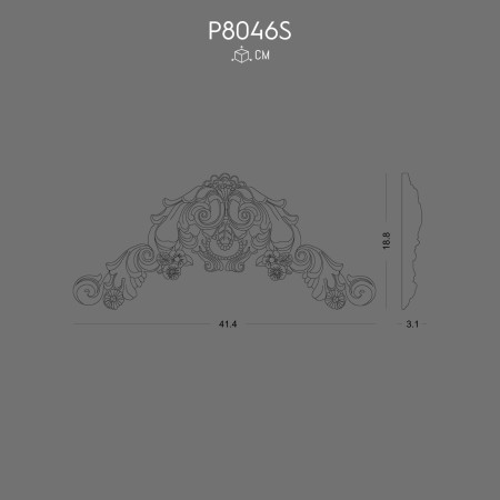 P8046S Polyurethane ornaments and wall decorations with decorative patterns