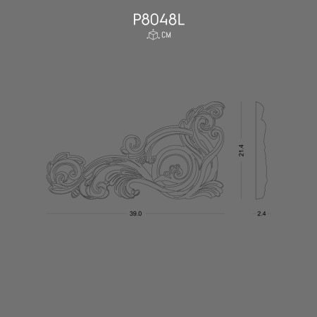 P8048L Polyurethane ornaments and wall decorations with decorative patterns