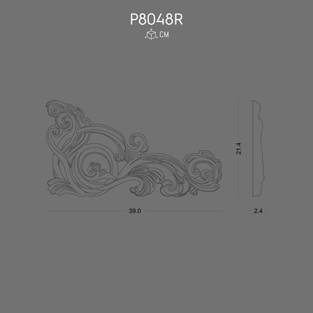 P8048R Polyurethane ornaments and wall decorations with decorative patterns