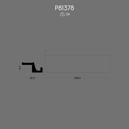 P81378 Polyurethane Decor Wall LED Hidden Light Models Polyurethane Plaster Wooden LED Hidden Light Equivalent Hidden Light