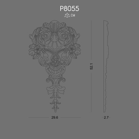 P8055 Production of ornaments and wall decorations from polyurethane with decorative models