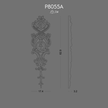 P8055A Types of polyurethane wall ornaments and decorations