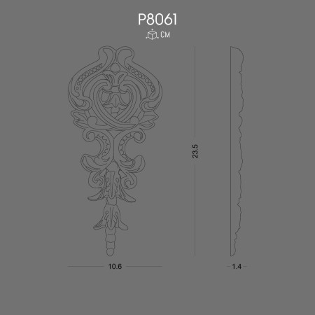 P8061 Models of decorative wall ornaments in polyurethane