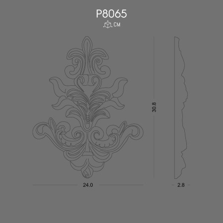 P8065 Models of ornaments and wall decorations in polyurethane