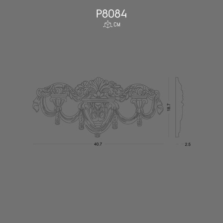 P8084 Polyurethane decorative wall ornaments