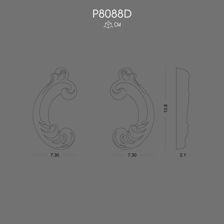 P8088D Prices of ornaments and wall decorations in polyurethane with decorative patterns