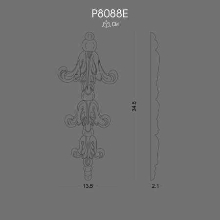 P8088E Models of ornaments and wall decorations in polyurethane