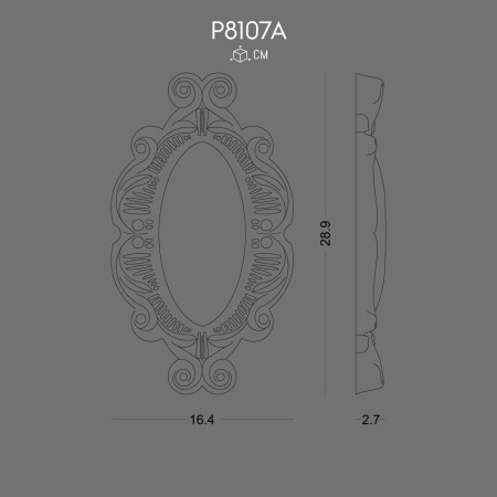 P8107A Prices of ornaments and wall decorations in polyurethane with decorative patterns