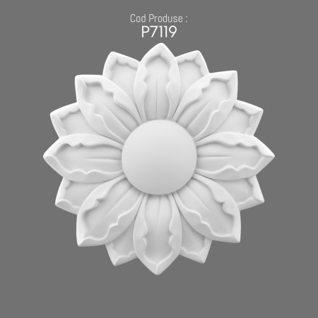 P7119 Manufacture of polyurethane wall rosette with decorative pattern