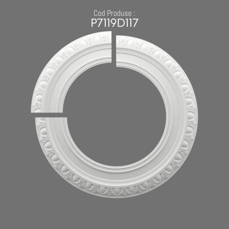 P7119D117 Polyurethane wall rosette with decorative pattern. Polyurethane decoration products