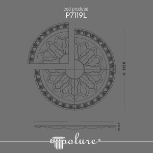 P7119L Types of polyurethane wall rosettes