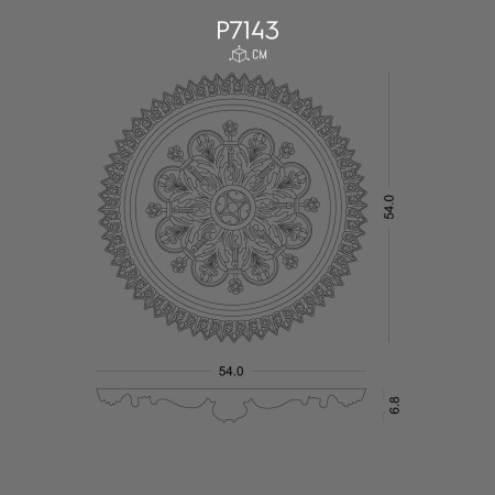 P7143 Types of polyurethane wall rosettes