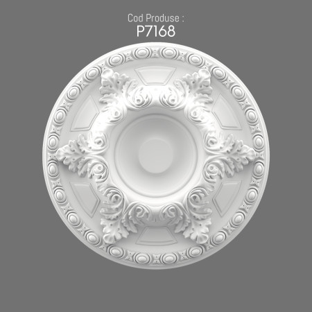 P7168 Manufacture of polyurethane wall rosette with decorative pattern