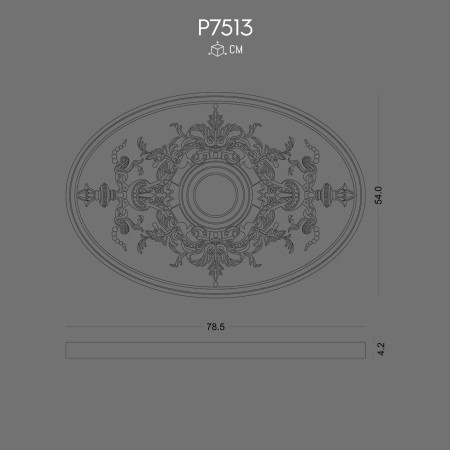 P7513 Polyurethane wall rosette model prices