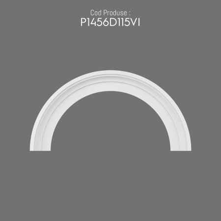 P1456D115VI Decorațiune pentru placare de fațadă din poliuretan prefabricată. Marginea ferestrei decorative din poliuretan.