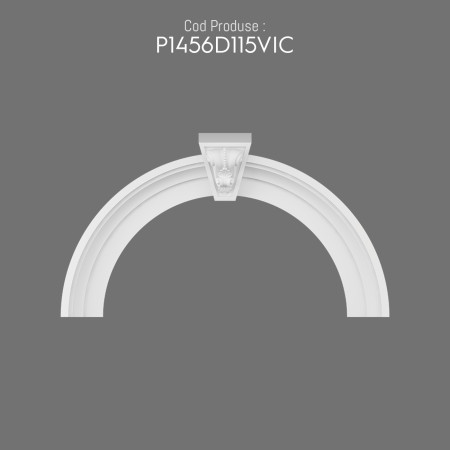 P1456D115VIC Decoratiune din  poliuretan pentru margine de perete cu arcada semirotunda 