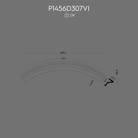 P1456D307VI Decoratiune din poliuretan pentru placare exterioara de fațadă din poliuretan. Ferestre cu arcada semirotunda. Tipuri de stalpi.