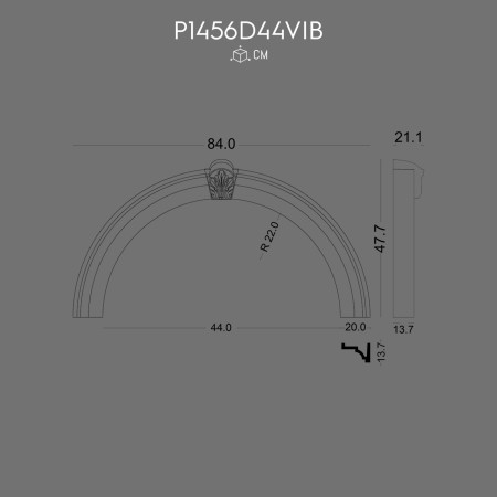 P1456D44VIB Element de fatada din poliuretan pentru placare