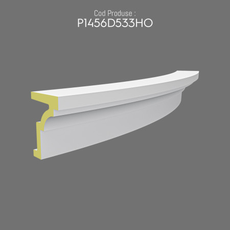 P1456D533HO Decoratiune din poliuretan pentru placare fatade pentru marginea ferestrei cu arcada semirotunda. Modele si tipuri de stalpi.