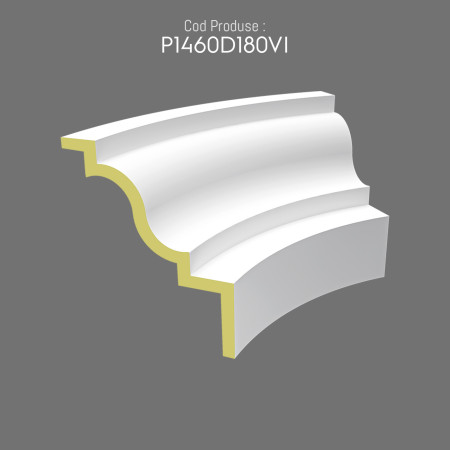 P1460D180VI Decoratiune din  poliuretan pentru margine exterior de perete cu arcada semirotunda. Modele de arcade semirotunde.