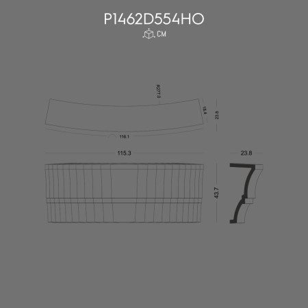 P1462D554HO Element de fatada din poliuretan pentru placare