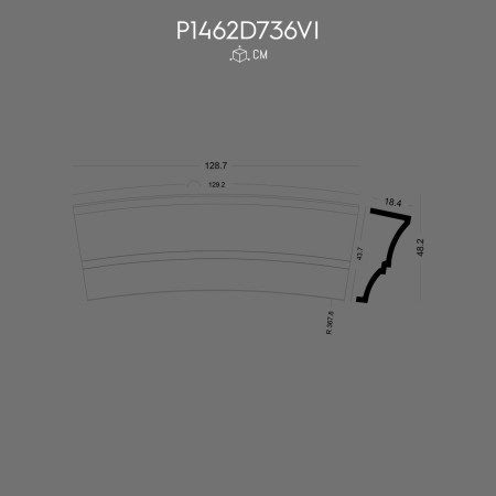 P1462D736VI Element de fatada din poliuretan pentru placare