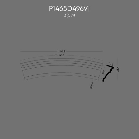 P1465D496VI Decoruri ornamentale exterioare poliuretan arcade semirotunde.