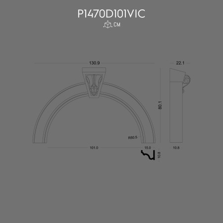 P1470D101VIC Element de fatada din poliuretan pentru placare