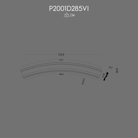 P2001D285VI Fabricație Prefabricat poliuretan decorativ arcada semirotunda  