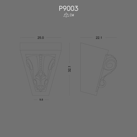 P9003 Placarea fațadei din  poliuretan 