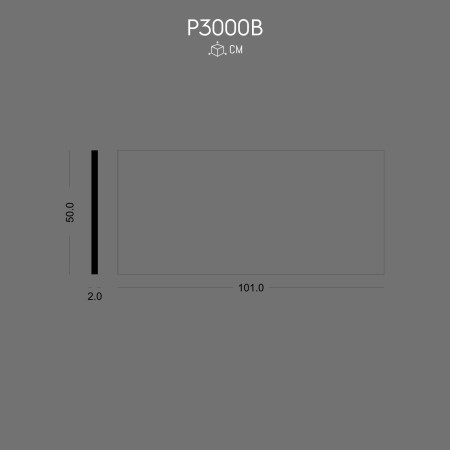 P3000B Model Polyurethane Jamb panel made of rigid polyurethane foam with a flat surface