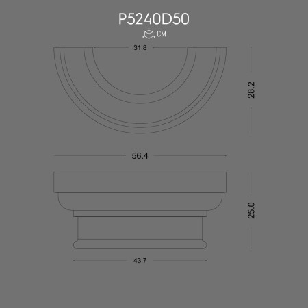 P5240D50 Capitetele coloane interioare și exterioare din poliuretan