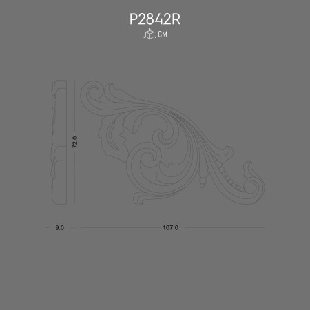 P2842R Ornament din poliuretan , coroana din poliuretan
