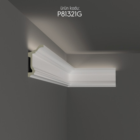 P81321G Sufragerie Moderna Perete Led lumina ascunsa Preturi Poliuretan Decorare tavan perete living