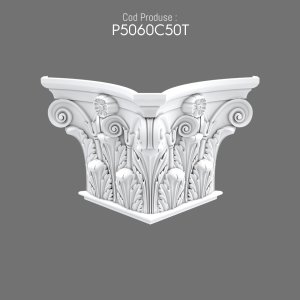 P5060C50T Coloană din poliuretan cu model bizantin, roman, greac, coloană decorativa și modele de capitel din poliuretan.