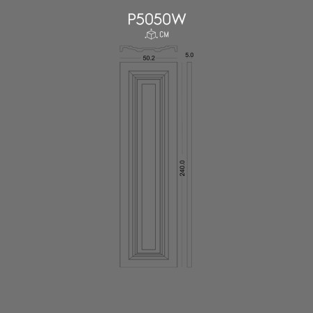 P5050W Pilastru din poliuretan cu modele decorative
