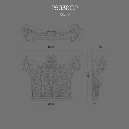 P5030CP Preturi pilastru din poliuretan cu modele decorative