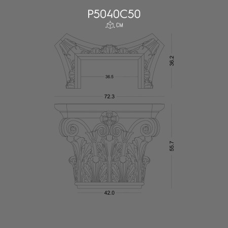 P5040C50 Modele de coloane din poliuretan 
