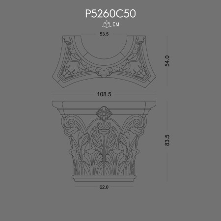 P5260C50  Coloane decorative din poliuretan