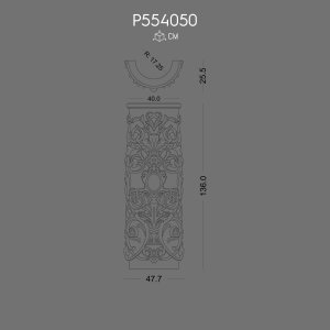 P554050 Doric, Corinthian decorative column capital in polyurethane