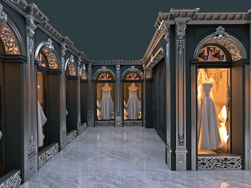 Idei de decorare vitrine rochii de mireasa