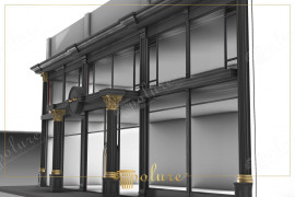 Classic Antique Column Store Facade Decoration A Unique Touch in Restaurant Decoration shop facade decoration with classical antique columns restaurant decoration historical atmosphere prestige quality unique experience design tips professional design team harmonious color and material selection functionality expert design resources origina