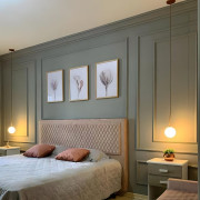 Modern ideas for turning the bedroom wall Bedroom decoration with wall beads Bedroom decoration ideas Pinterest Bedroom wall decoration Blackboard Wall decoration Bedroom decoration products D