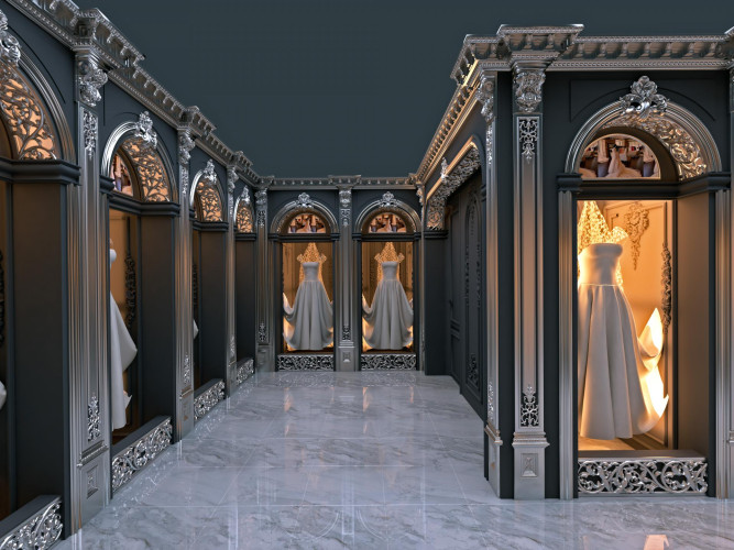 Idei de decorare vitrine rochii de mireasa Decoratiunile magazinului pe care le-am decorat cu produse din poliuretan in proiectul magazinului Bridal Shop din Istanbul sunt uluitoare Adaugam frumusete peretelui simplu cu sipcile de perete bordurile si ornamentele decorative pe care le aplicam pe pereti in decorarea interioara atmosfera deosebita cu trecerile in interior cu produsele decorative din poliuretan aplicam grinzilor nu uitam sa decoram oglinzile cu ornamente decorative Decoram coltul nostru special unde rochiile de mireasa sunt expuse cu gips-carton poliuretanic Oaspetii nostri folosim coloane de pilastru si capitelurile lor pe coloanele de pe fatada noastra interioara Am creat un design armonios si in final noi plasati coroana noastra decorativa din poliuretan pe sectiunea de panouri de la intrarea magazinului nostru la exterior