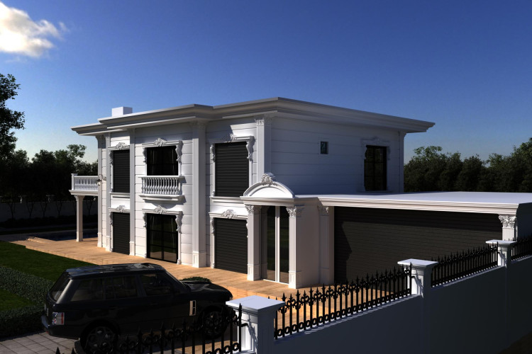 Pearl of Elegans Luxury Classic Villa Exterior Designs Luxurious classical villa exterior designs are a masterpiece where elegance and sophistication meet in their purest form. These exterior designs reflect a fascinating elegance while at the same time presenting a timeless aesthetic. The classical architectural elements used in the villa façade are adorned with detailed reliefs, elegant columns and ornate embroidery. This luxury classic villa exterior design creates a fascinating living space in perfect harmony, scale and harmony.