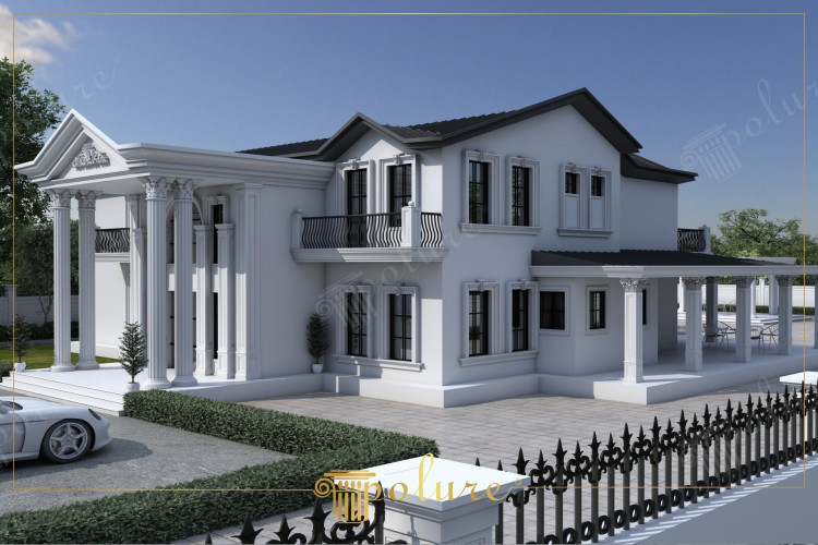 Impress with a Unique Look Luxury Classic Villa Exterior Highlights the potential of the luxury classic villa exterior to offer a unique look and make an impressive impression The headboard highlights the uniqueness and visual appeal of the classical style on the exterior of luxury villas Magnificent architectural details together with elegant decorations stunning balconies and large windows these exterior designs create an unforgettable effect Every detail Carefully selected and designed, it offers the perfect combination of luxury and aesthetics. This headboard is an inspiration for those who want to have quality living spaces and those who seek originality in their exterior designs.